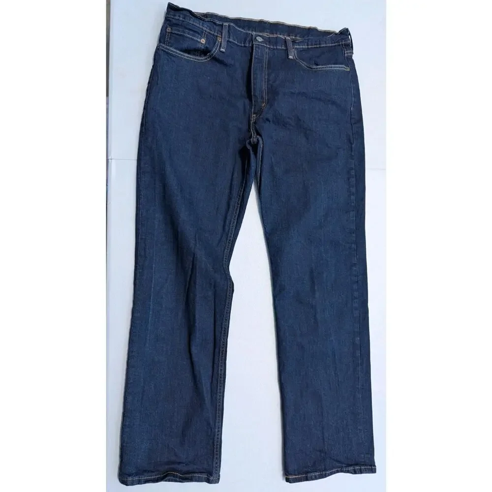Levi’s 514 Straight Fit Jeans Men’s 38x32 Denim Cotton Stretch Dark Wash Relaxed